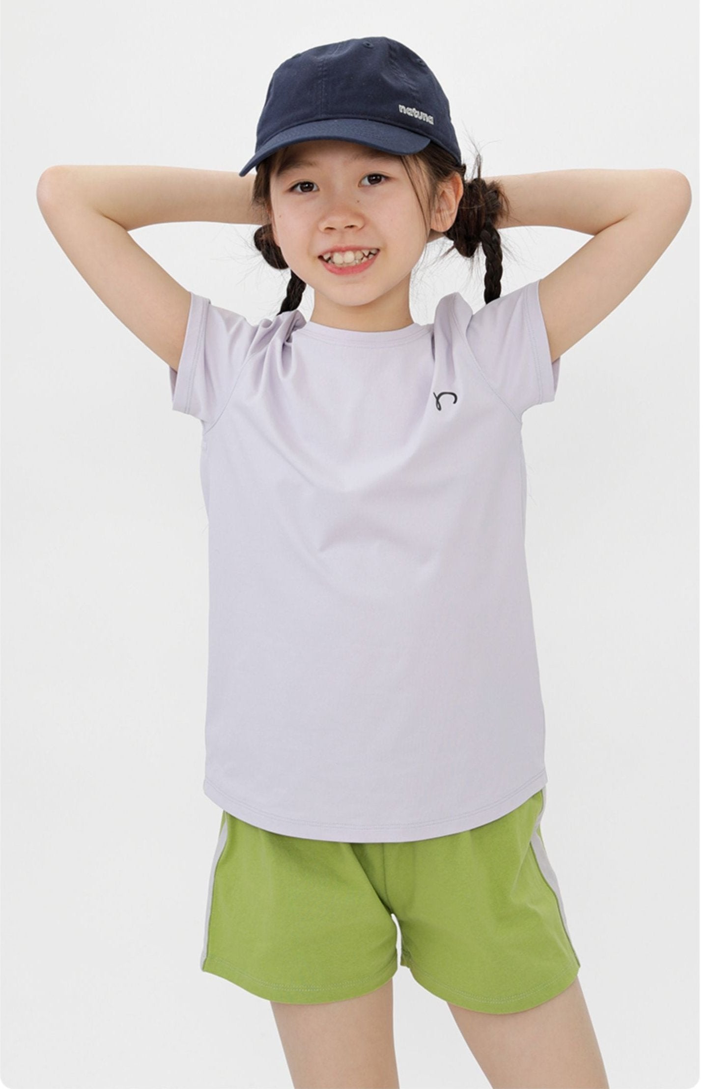 "Little Sponge" Lightweight Moisture-Wicking Quick-Dry UV Protection Short Sleeve Sports Top for Kids