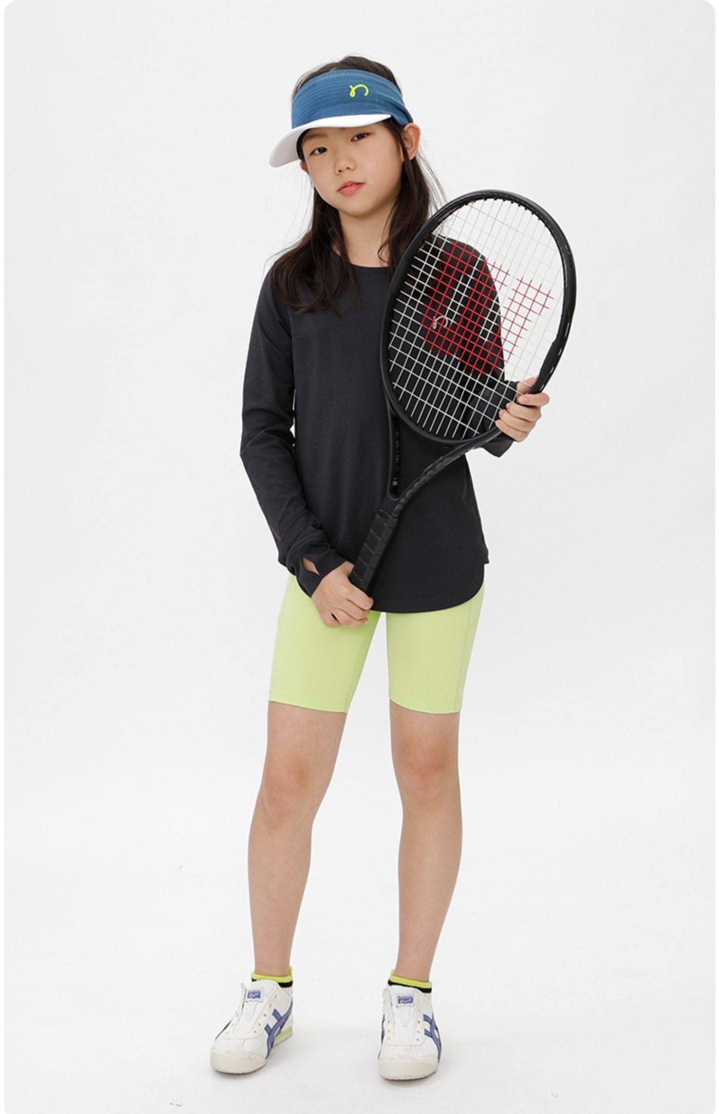 "Little Sponge" Curved Hem Long Sleeve Sports Top, UV Protection and Quick-Dry  for Kids