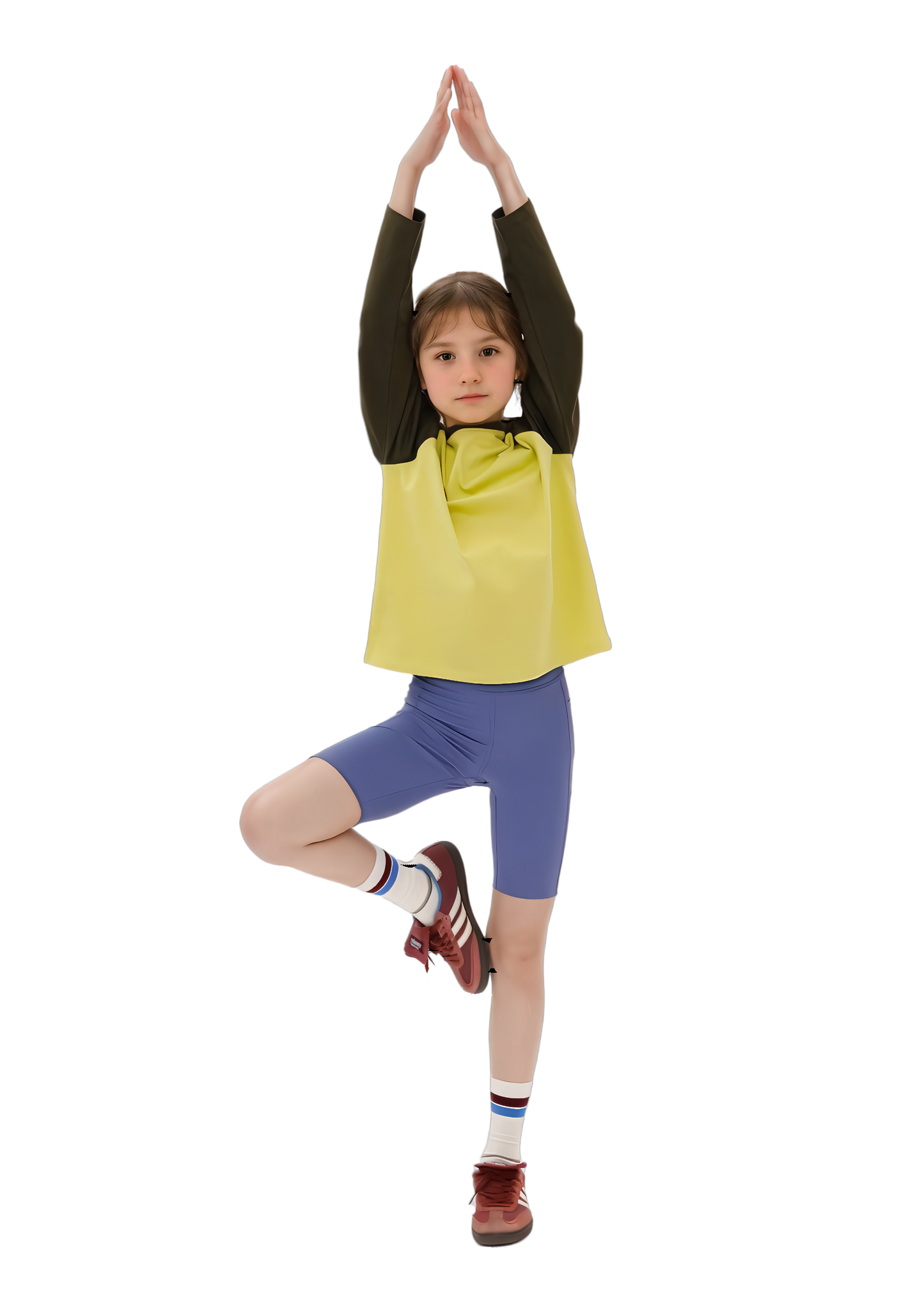 Girls Cycling Short Leggings Knee Length Workout Tights
